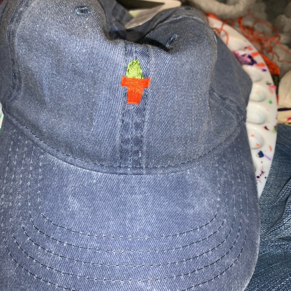 Hand Embroidered Cactus Hat